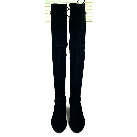 Stuart Weitzman Lowland Over-the-Knee Black Suede Boot Size 6.5B New $950 - Picture 4 of 14